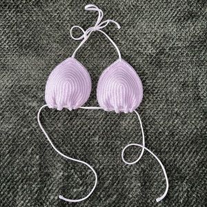 💜 Lavender crochet swim top 💜